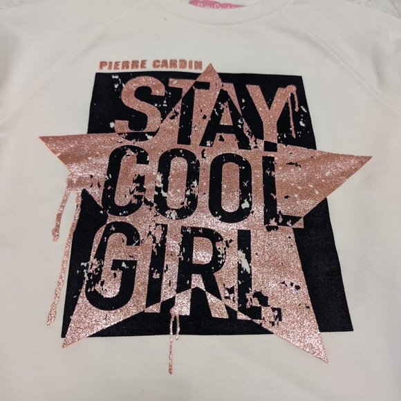 Solid White Girls Sweatshirt Casual Crew Neck Loopknit Long sleeve Size:5T NWOT - Picture 3 of 6